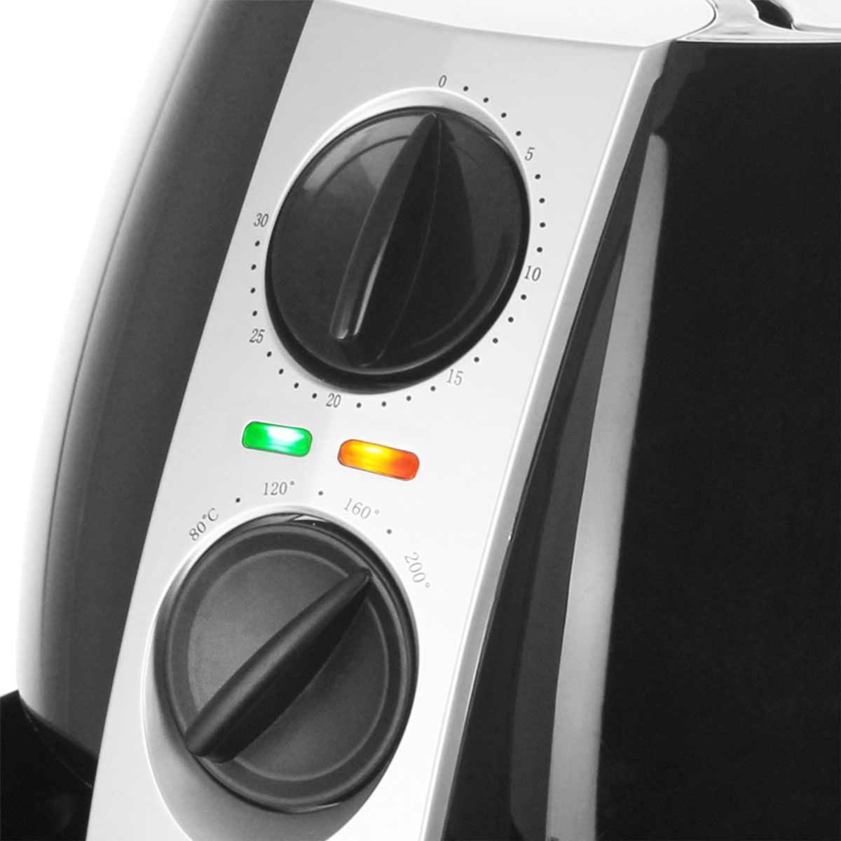 Watt Heißluft-Fritteuse Fassungsvermögen Air-Fryer Liter mit EMERIO 1500 schwarz/silber AF-116073 4,5