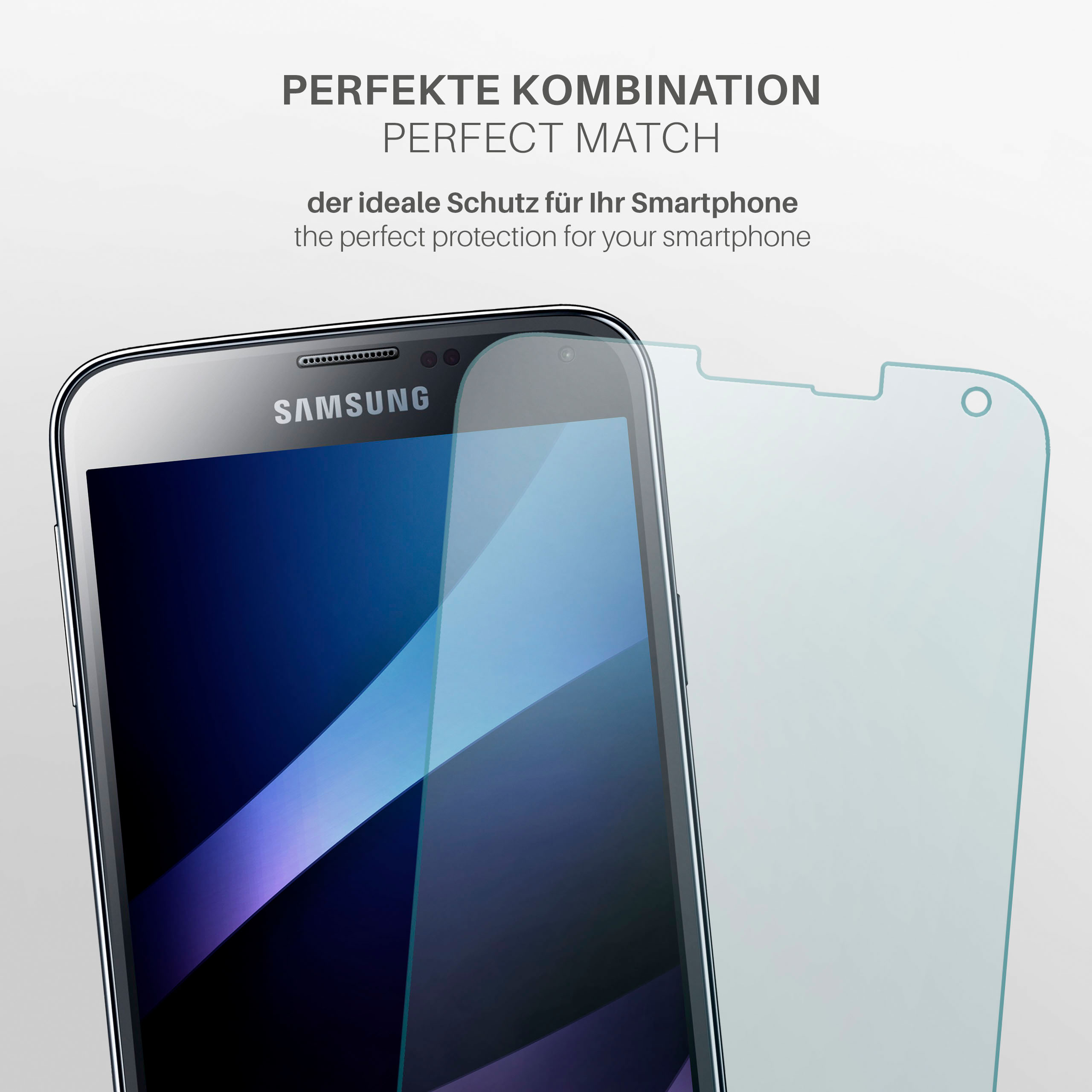 Galaxy S5 matt S5 MOEX Schutzfolie, 2x - / Schutzglas(für Samsung Panzerglas Neo)