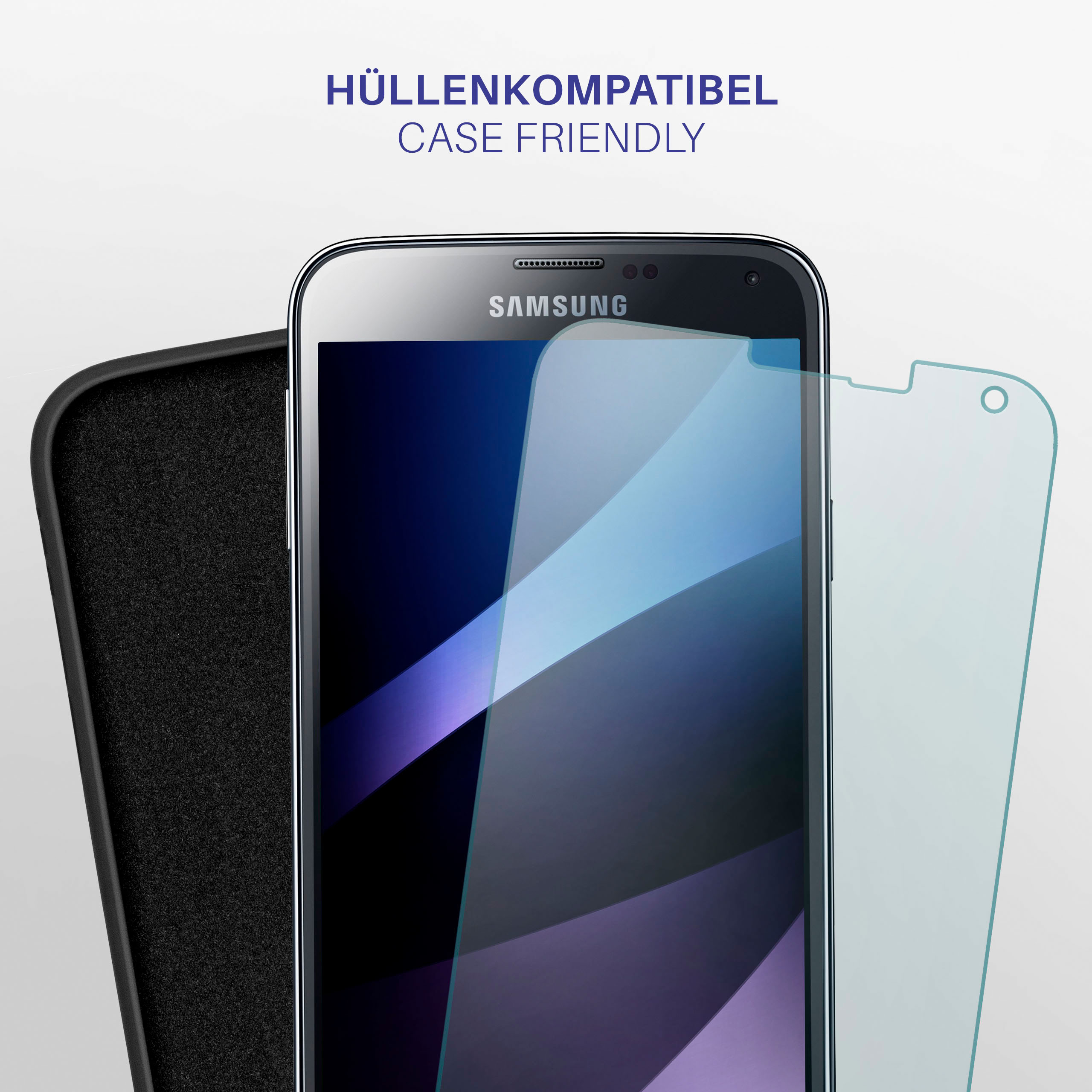 2x Panzerglas Galaxy MOEX Neo) matt - Samsung S5 S5 / Schutzfolie, Schutzglas(für