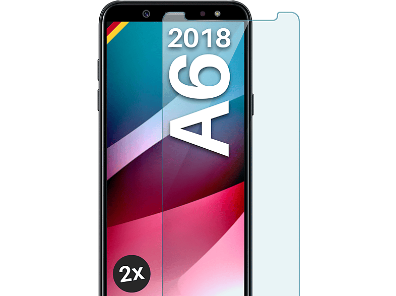 Samsung - Galaxy MOEX 2x A6 klar (2018)) Schutzfolie, Schutzglas(für Panzerglas