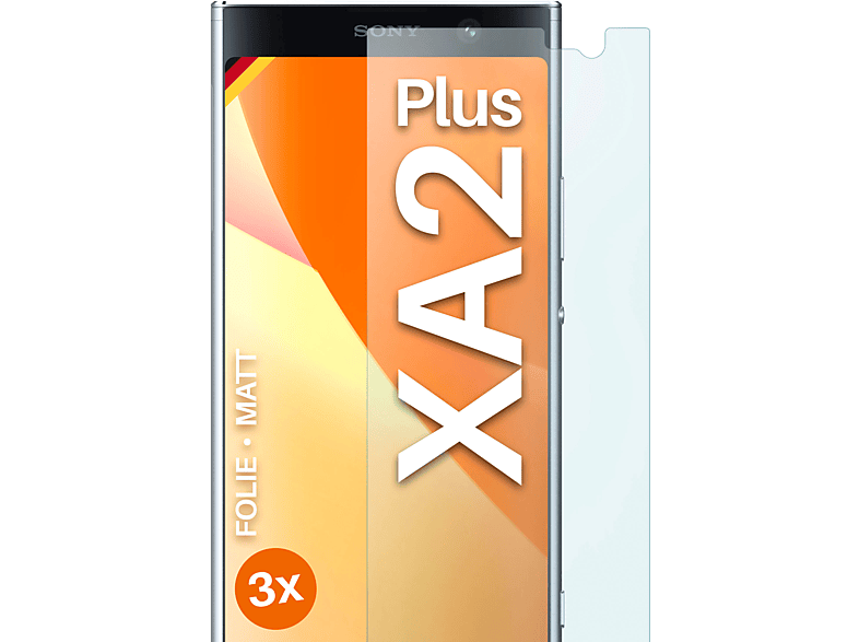 MOEX 3x Schutzfolie, matt Displayschutz(für Sony Xperia XA2 Plus)