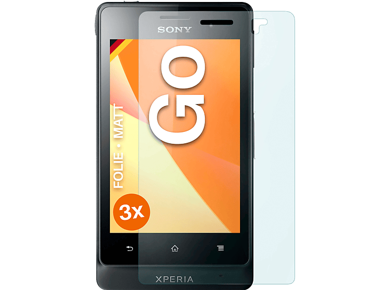 Xperia Go) MOEX Sony Displayschutz(für 3x matt Schutzfolie,