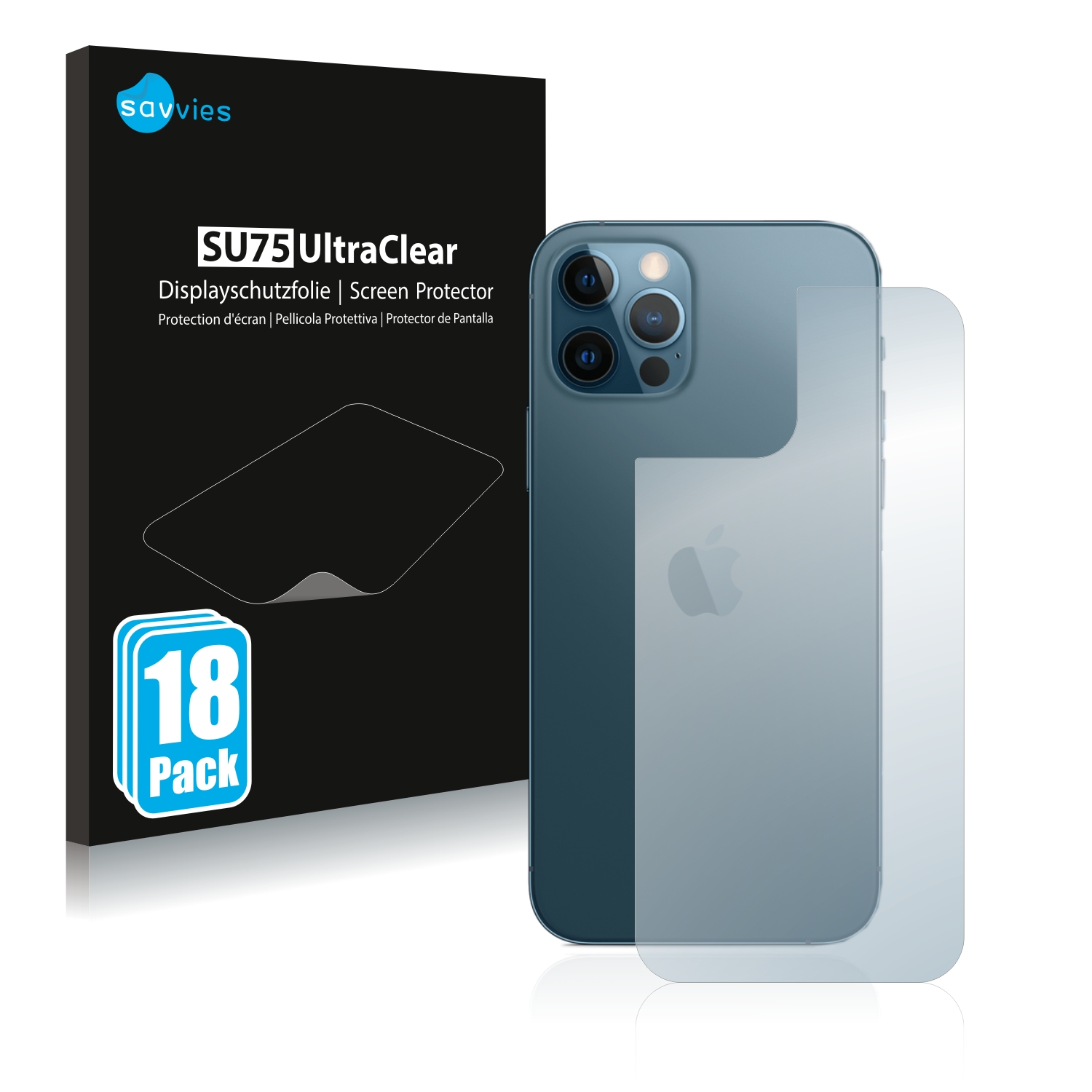 18x 12 iPhone Schutzfolie(für klare SAVVIES Pro) Apple
