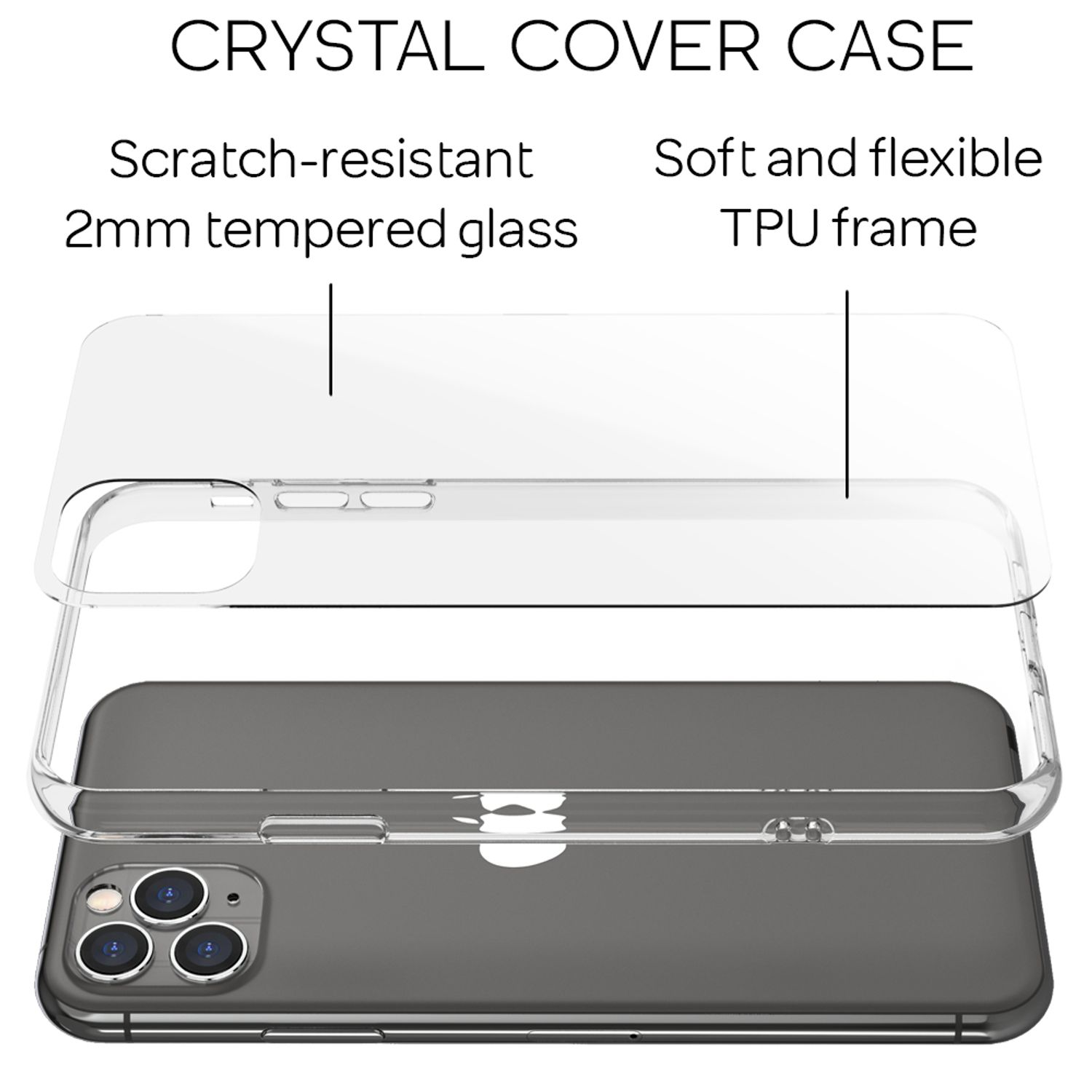 Klare Backcover, Pro, NALIA Apple, 11 Transparent Hülle, iPhone Hartglas