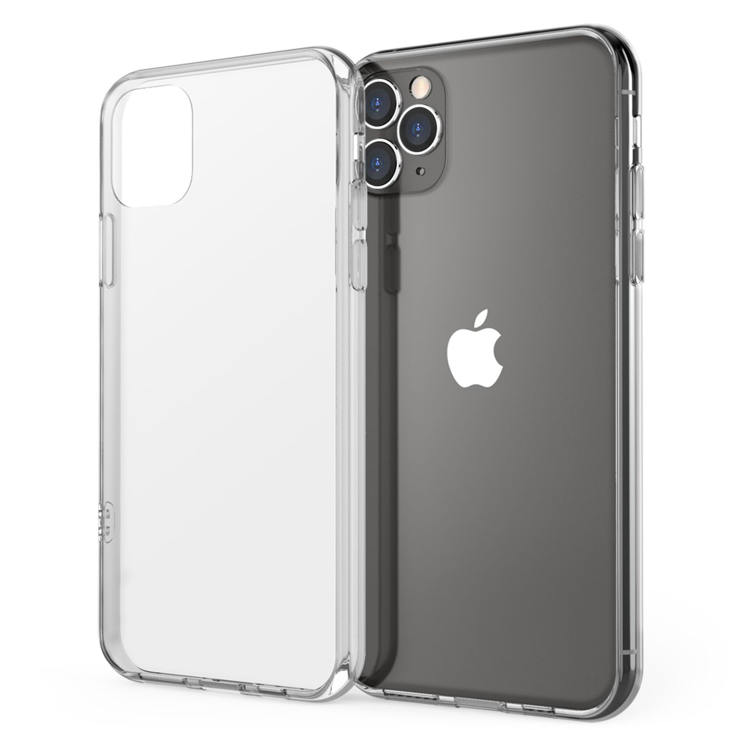 NALIA Klare Hartglas iPhone Hülle, Pro, Backcover, Apple, Transparent 11
