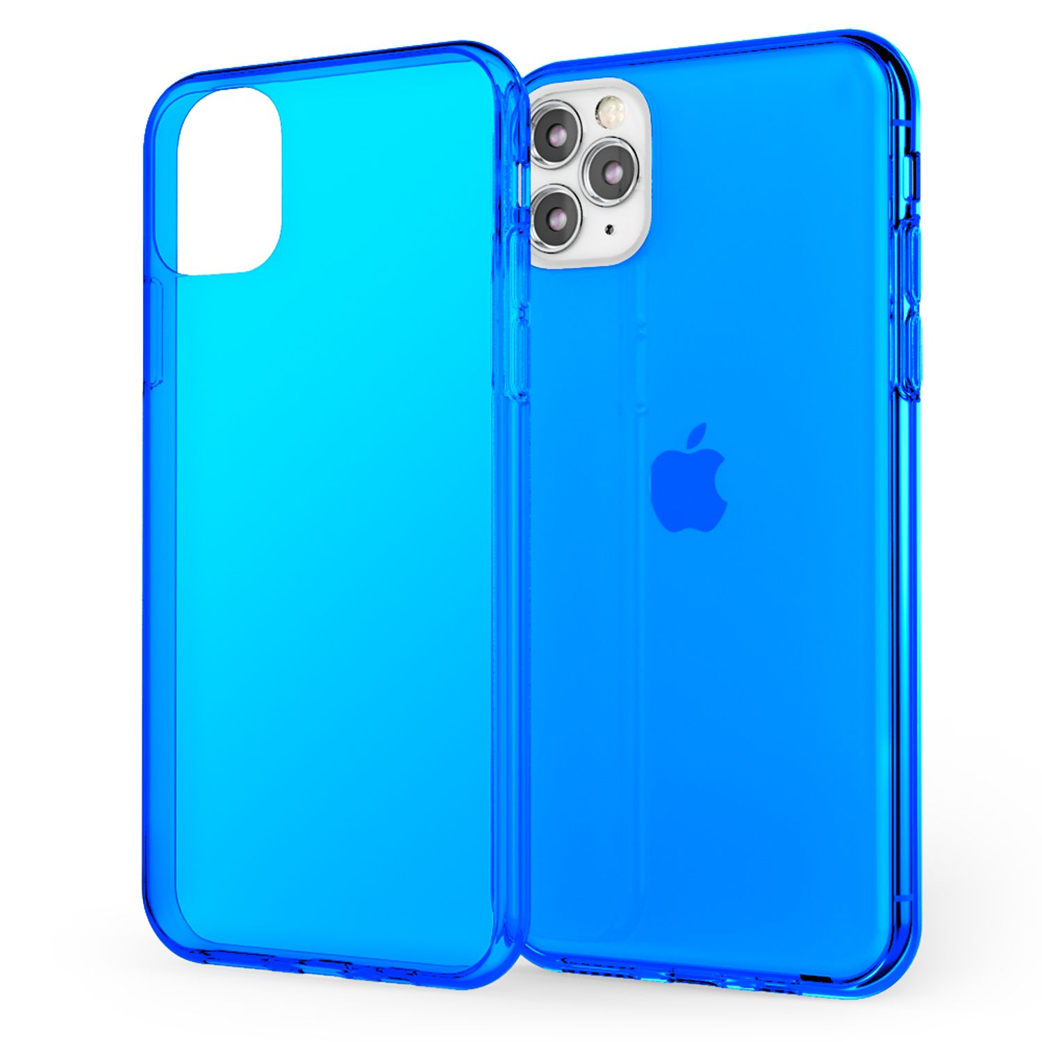 Klare Backcover, 11 iPhone Max, Blau Apple, Pro NALIA Hülle, Silikon