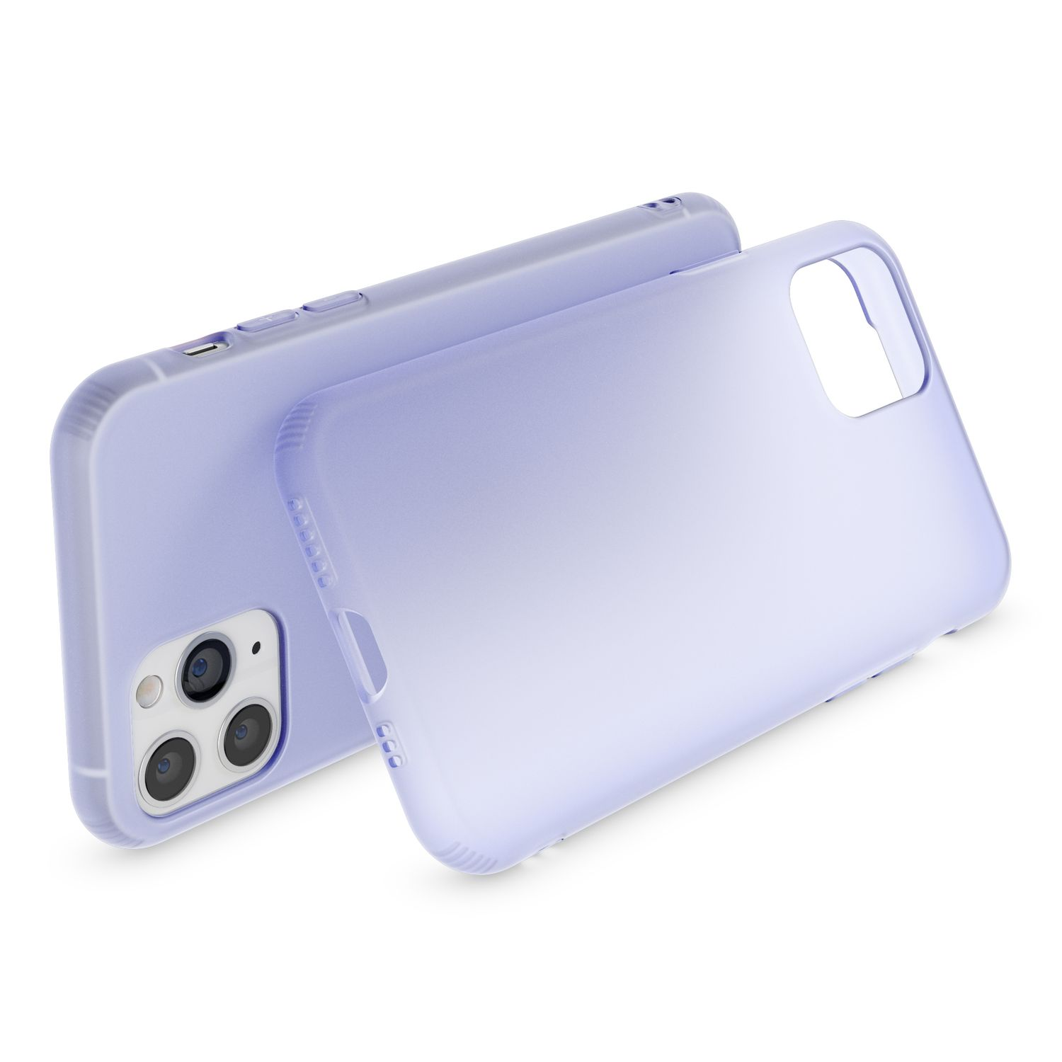 NALIA Semi-Transparente Silikon Hülle, Pro Lila iPhone Max, 11 Backcover, Apple