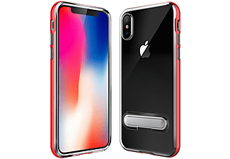 NALIA Ständer Hülle, Backcover, Apple, iPhone X iPhone XS, Rot