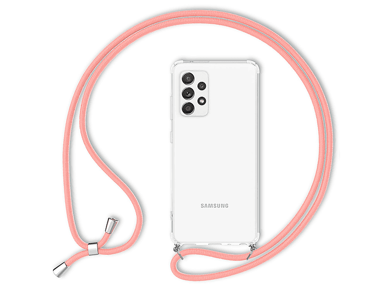 NALIA Galaxy 5G, Galaxy mit 5G Galaxy Backcover, Pink Hülle A52 Klare A52s Umhängen, zum Samsung, Kette A52