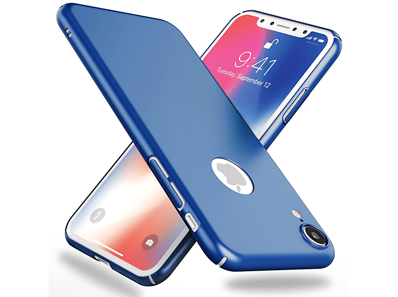 NALIA 0,5mm Ultra Dünnes Mattes Backcover, Apple, Blau XR, iPhone Hardcase