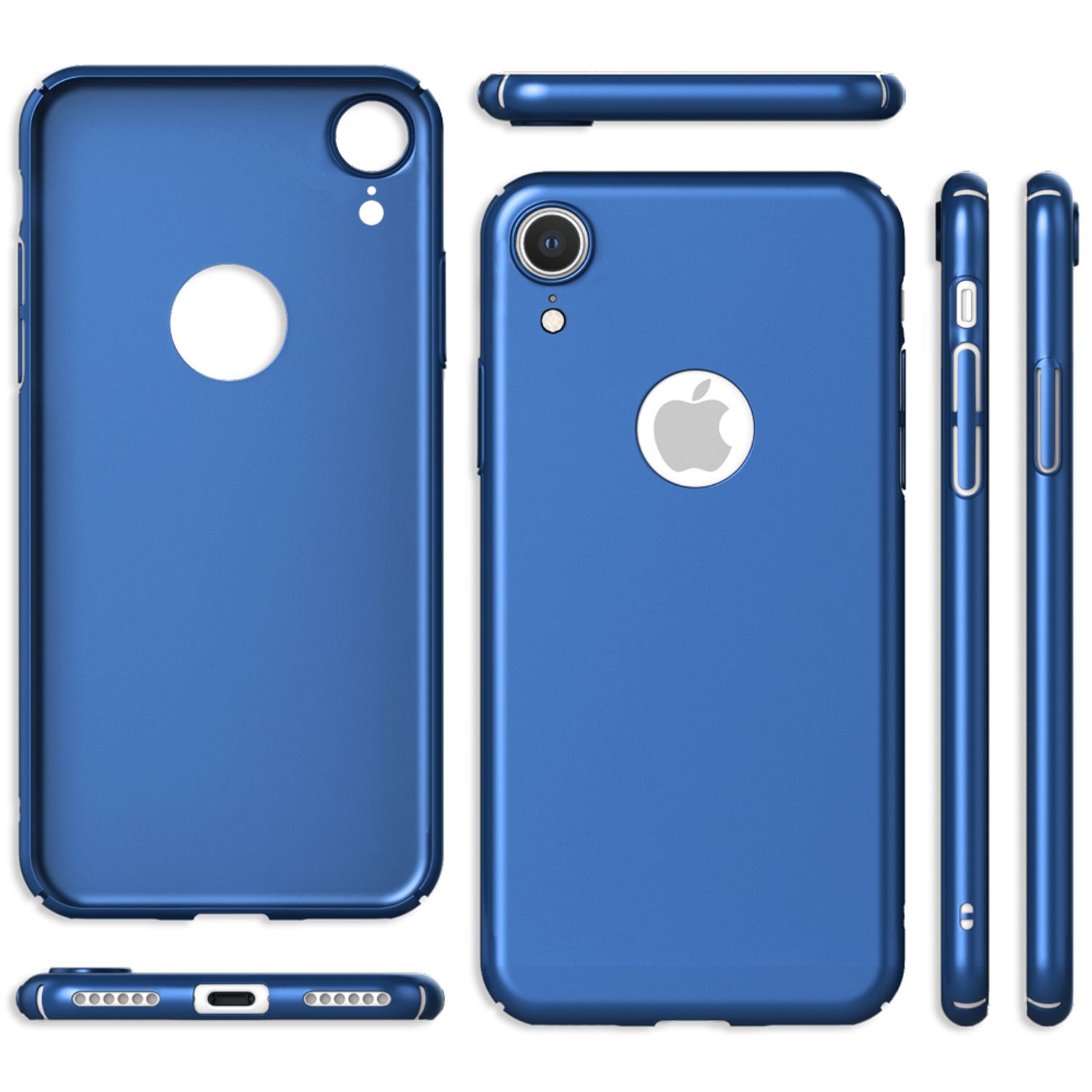 Blau Backcover, 0,5mm iPhone Hardcase, Ultra Mattes Dünnes XR, NALIA Apple,