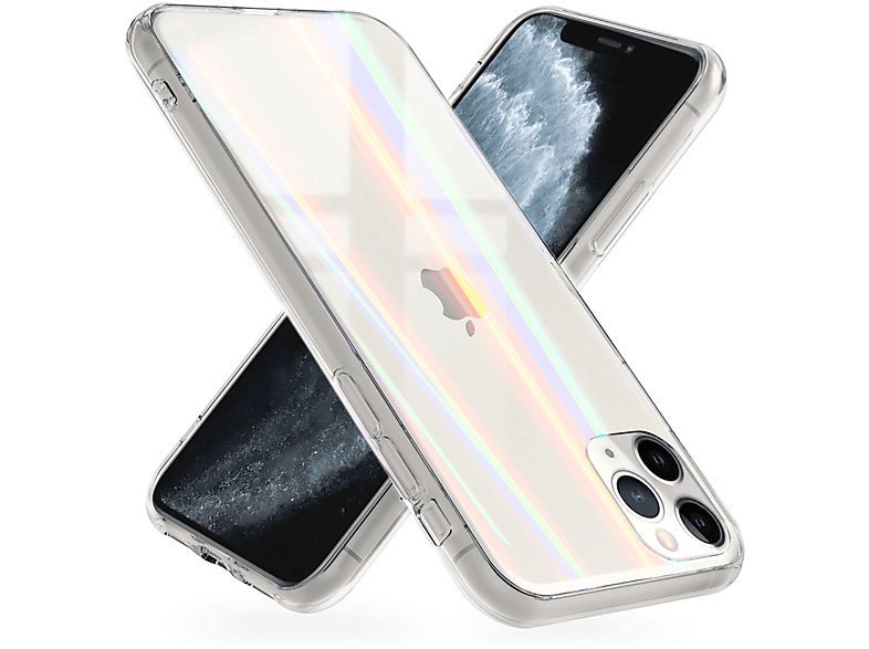 Klare Max, Transparent Hülle Pro Apple, Regenbogen iPhone Hartglas NALIA Backcover, 11 Effekt,