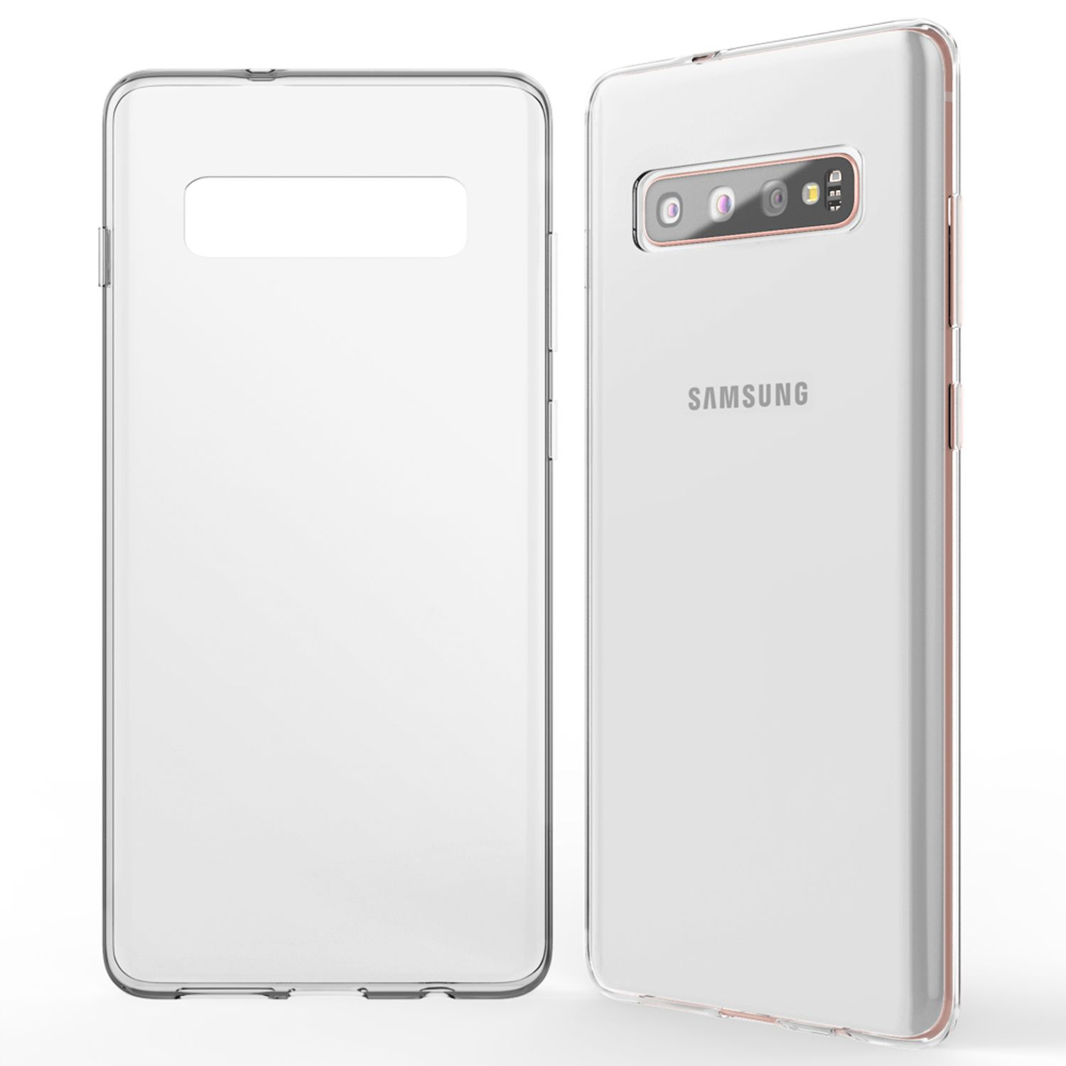 NALIA Klar Transparente S10 Galaxy Transparent Plus, Silikon Backcover, Samsung, Hülle