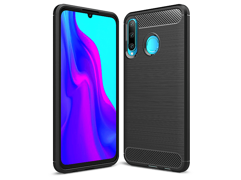 NALIA Handyhülle Für Nokia 6.2/7.2 – Carbon Look, Stoßfestes TPU Silikon, Dünn & Kratzfest In Schwarz