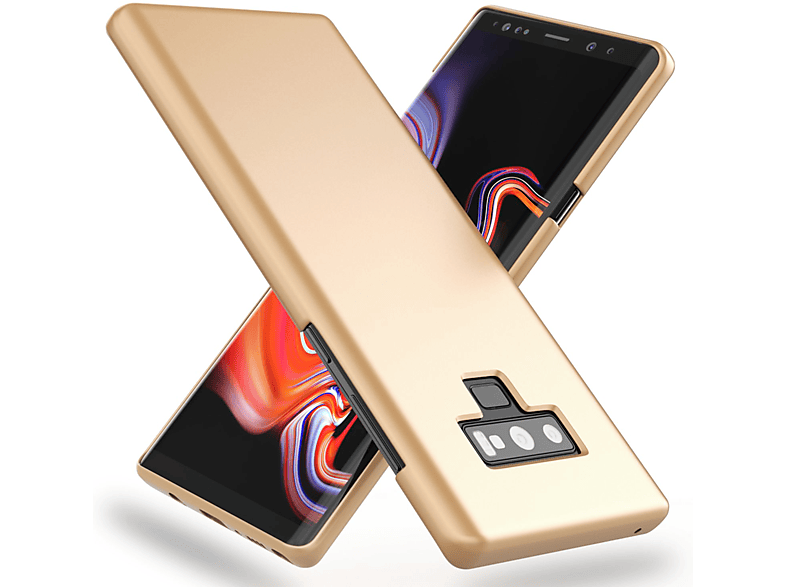 NALIA 0,5mm Ultra Dünnes Mattes Gold Backcover, Galaxy Samsung, 9, Hardcase, Note