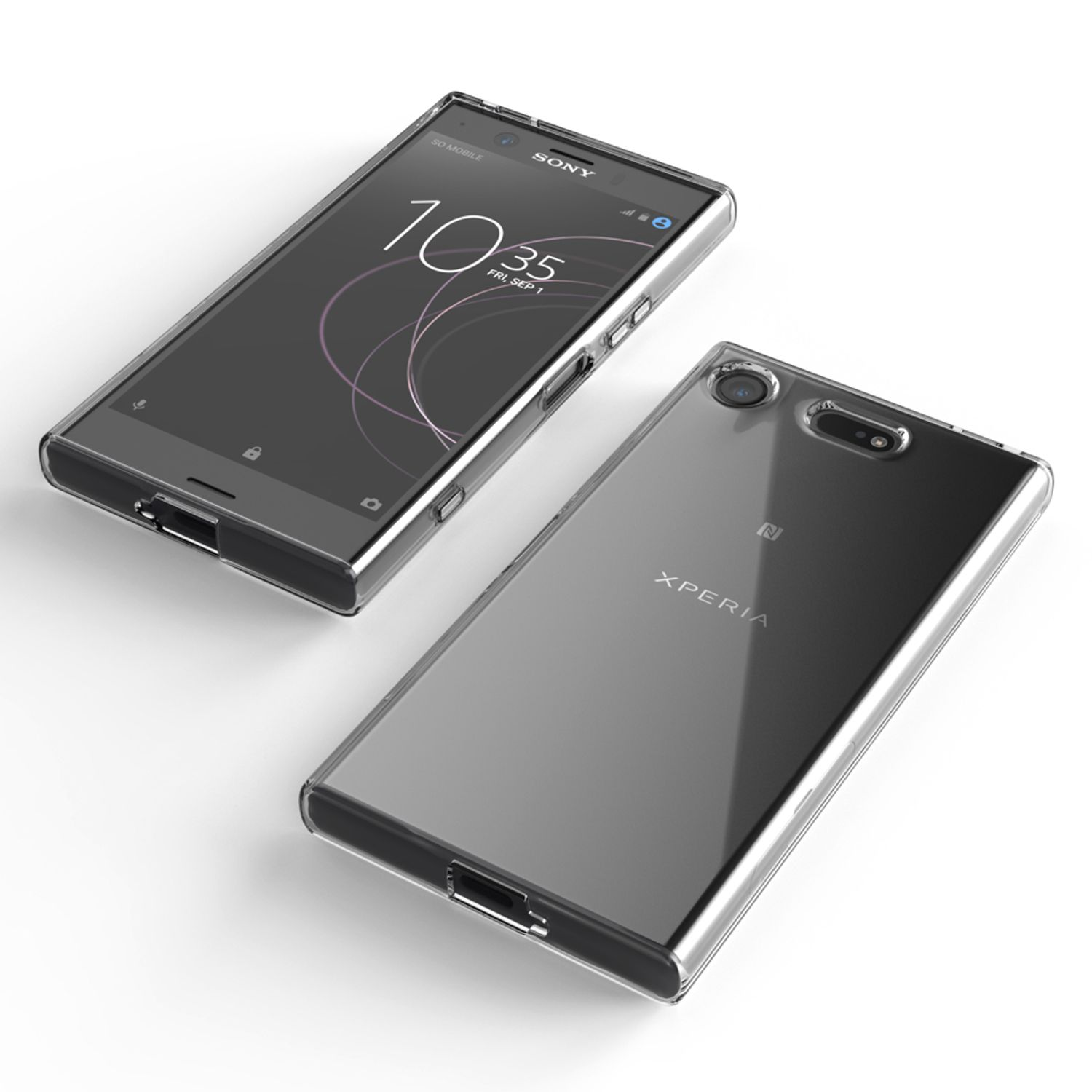 Sony, Klar Transparente XZ1, Hülle, Backcover, Silikon Transparent NALIA Xperia