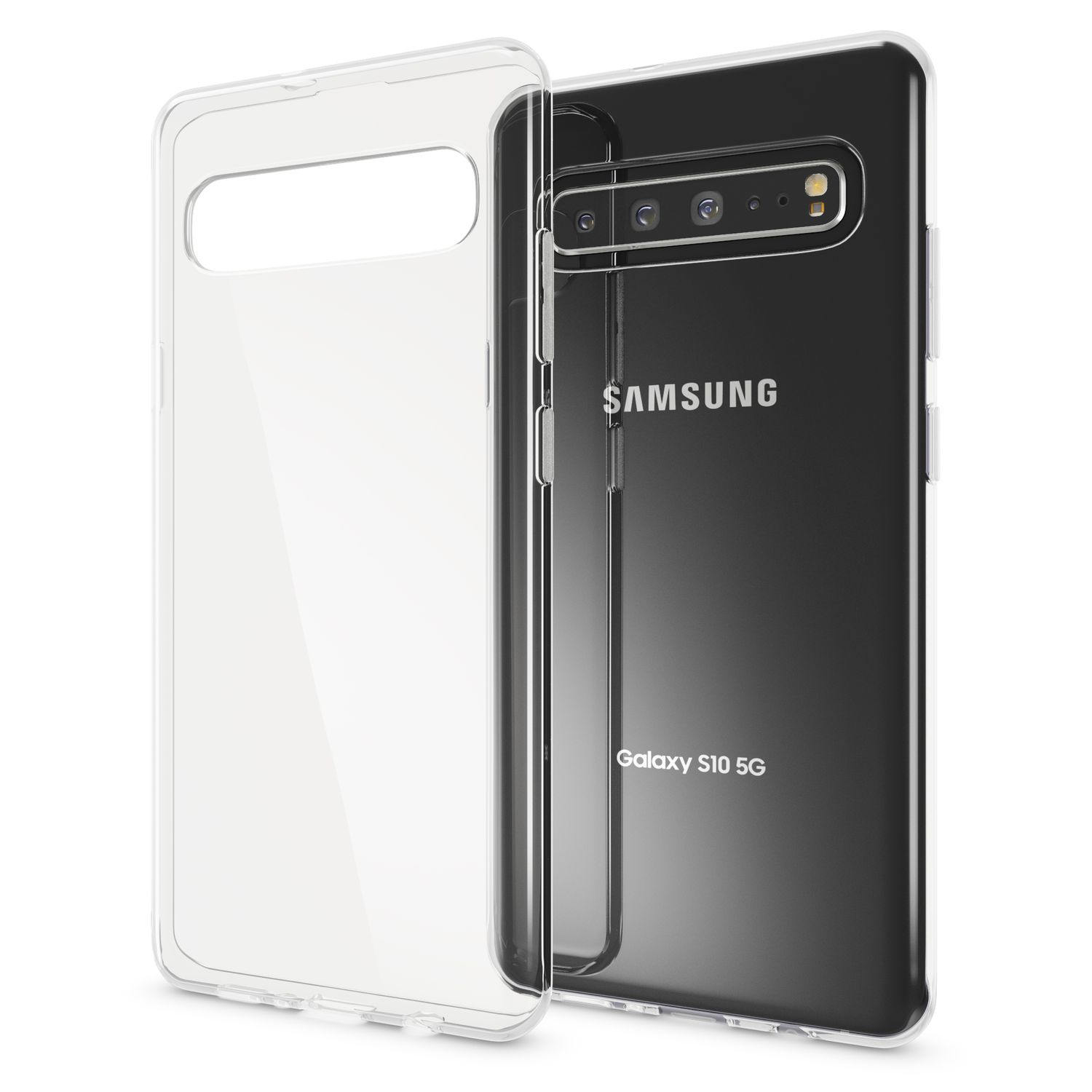 5G, S10 Galaxy Silikon Transparent Backcover, Hülle, Transparente Klar NALIA Samsung,