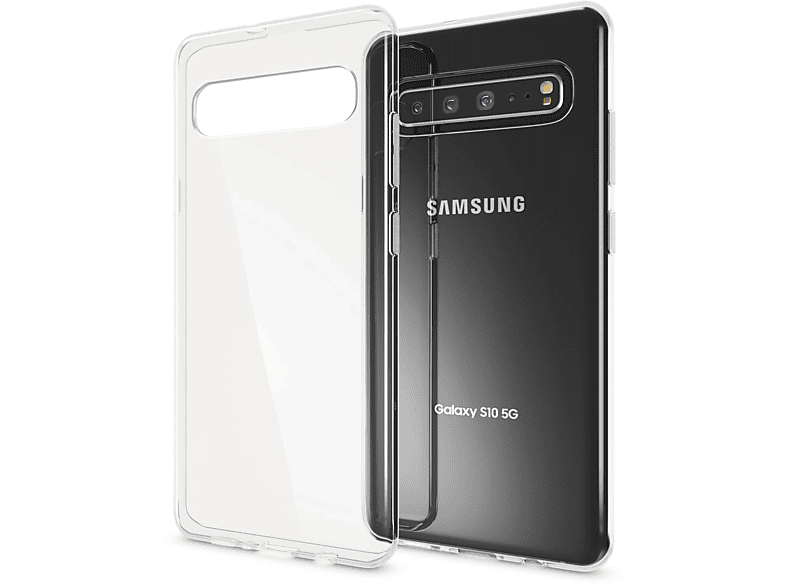 NALIA Klar Transparente Silikon Hülle, Transparent Samsung, Galaxy S10 Backcover, 5G