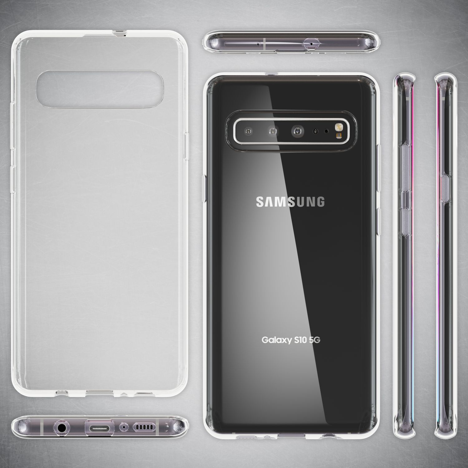 NALIA Klar Backcover, Hülle, Samsung, Transparent Silikon 5G, Transparente Galaxy S10