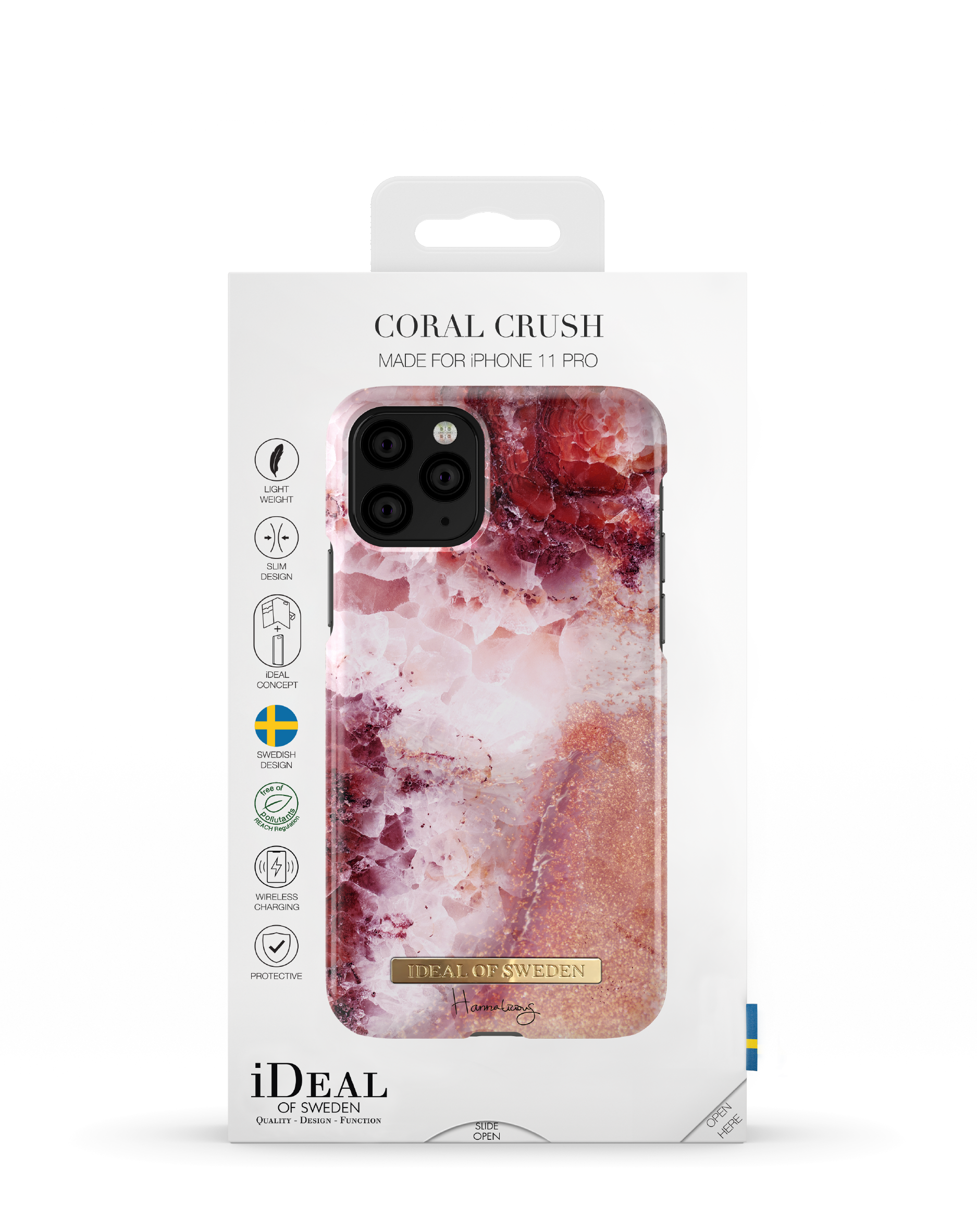 IDEAL OF SWEDEN IDFCHS-I1958-84, Backcover, Apple 11 iPhone Apple XS, Apple iPhone Coral Apple, iPhone X, Crush Pro