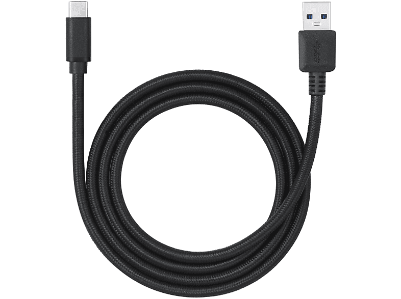 PERIXX PERIPRO-407 USB-Kabel mit USB-C Anschluss, Schwarz