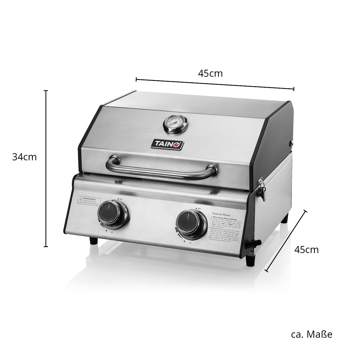 TAINO (4,4 COMPACT 2.0 Silber kW) Gasgrill, S