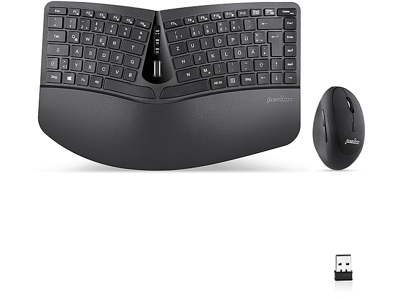 Perixx Periduo-707 PLUS Draadloos Compact Toetsenbord En Muis Set Zwart Qwerty Us 3 1024x1024