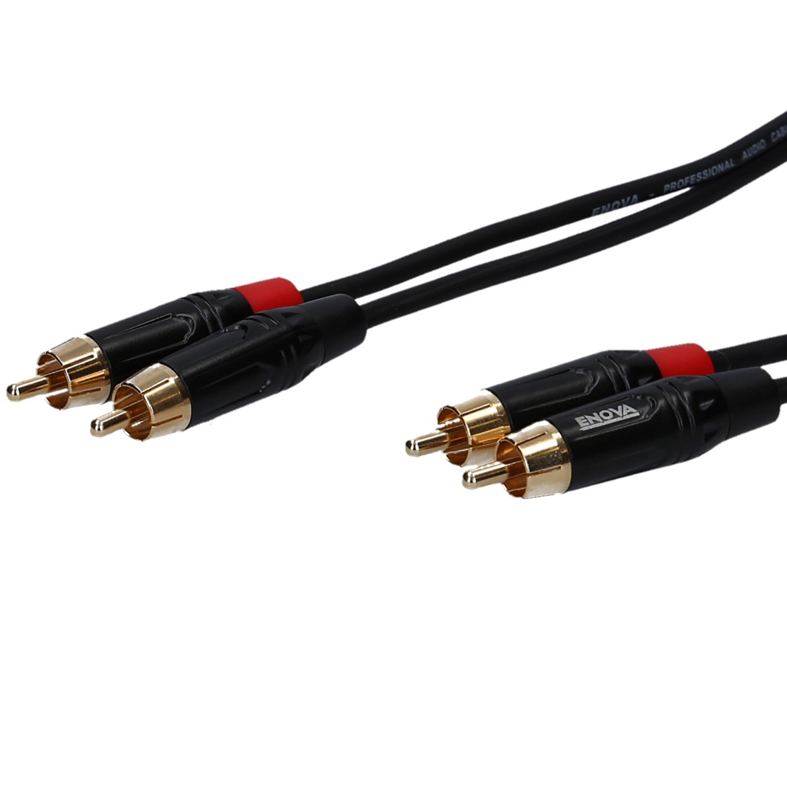 ENOVA 3 m Cinch Kabel & m Kabel, stereo, 3 RCA rot Audio male schwarz