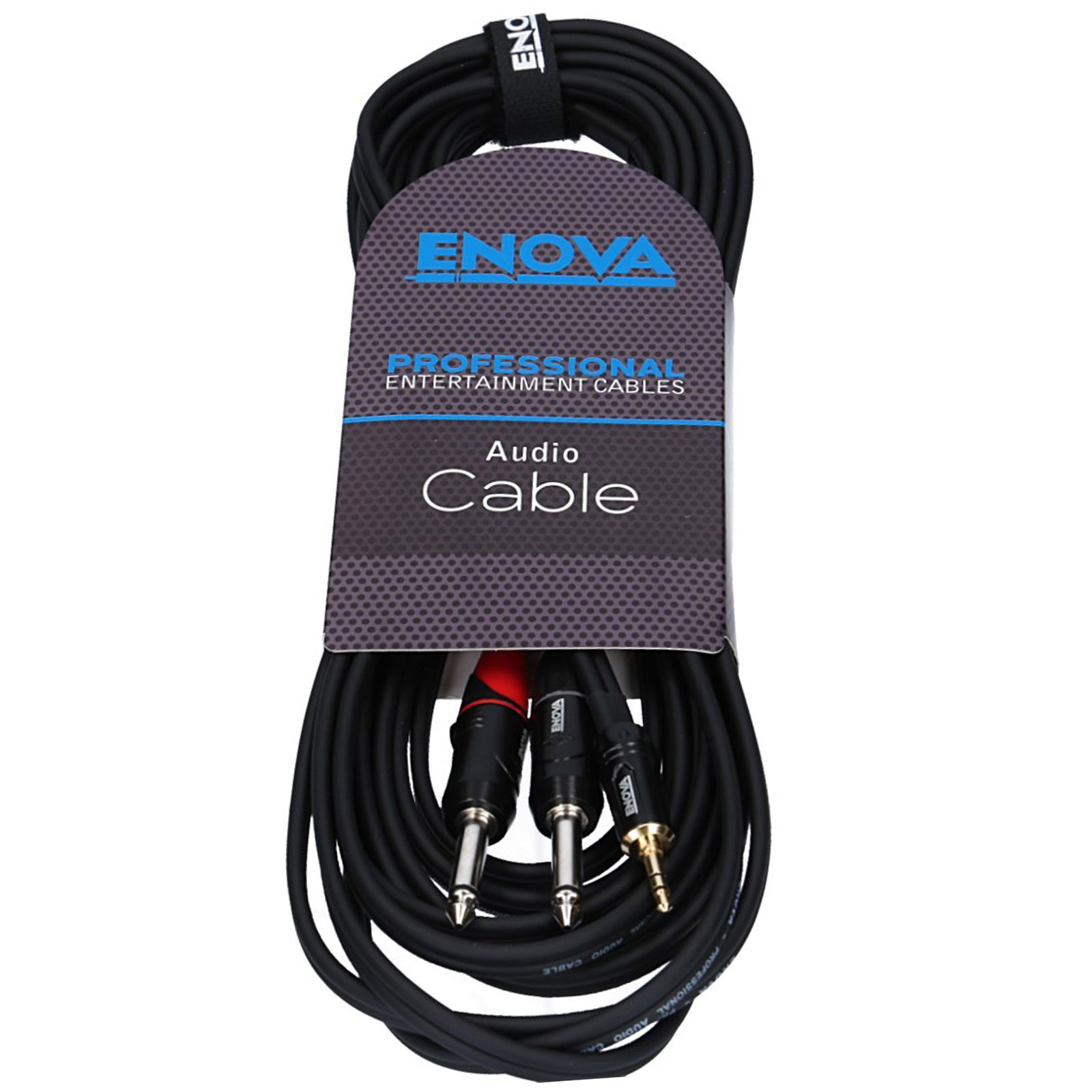 ENOVA 1 m 2 Klinken Adapter & 1 x pol Miniklinke mm Audio Stereokabel, schwarz rot 2 Adapterkabel 6.35 3 3.5 m Kabel, mm - pol