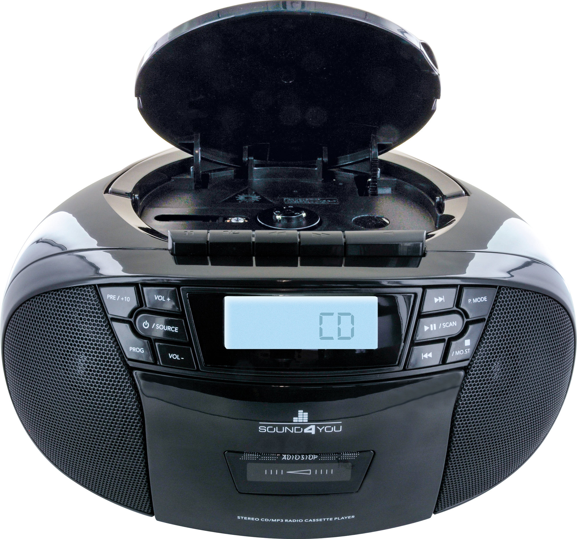 Tragbarer Schwarz CD-Player, -658026- SCHWAIGER