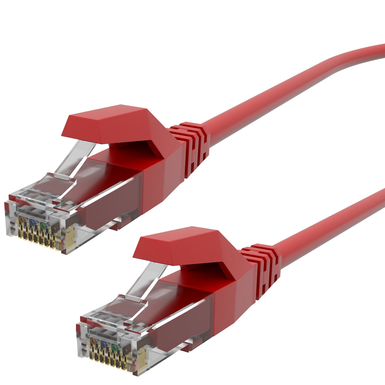 Ethernet Lankabel 2,0m Rot 1 RJ45 AIXONTEC Patchkabel x Gigabit 10 Netzwerkkabel,