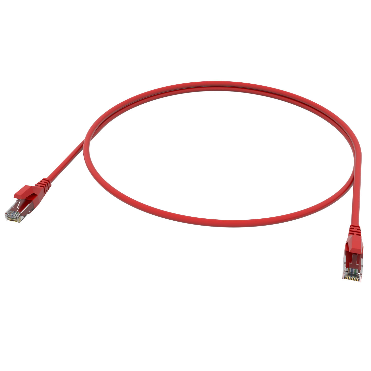 AIXONTEC 1,5m Ethernet Lankabel Gigabit Rot RJ45 Netzwerkkabel, 1 Patchkabel