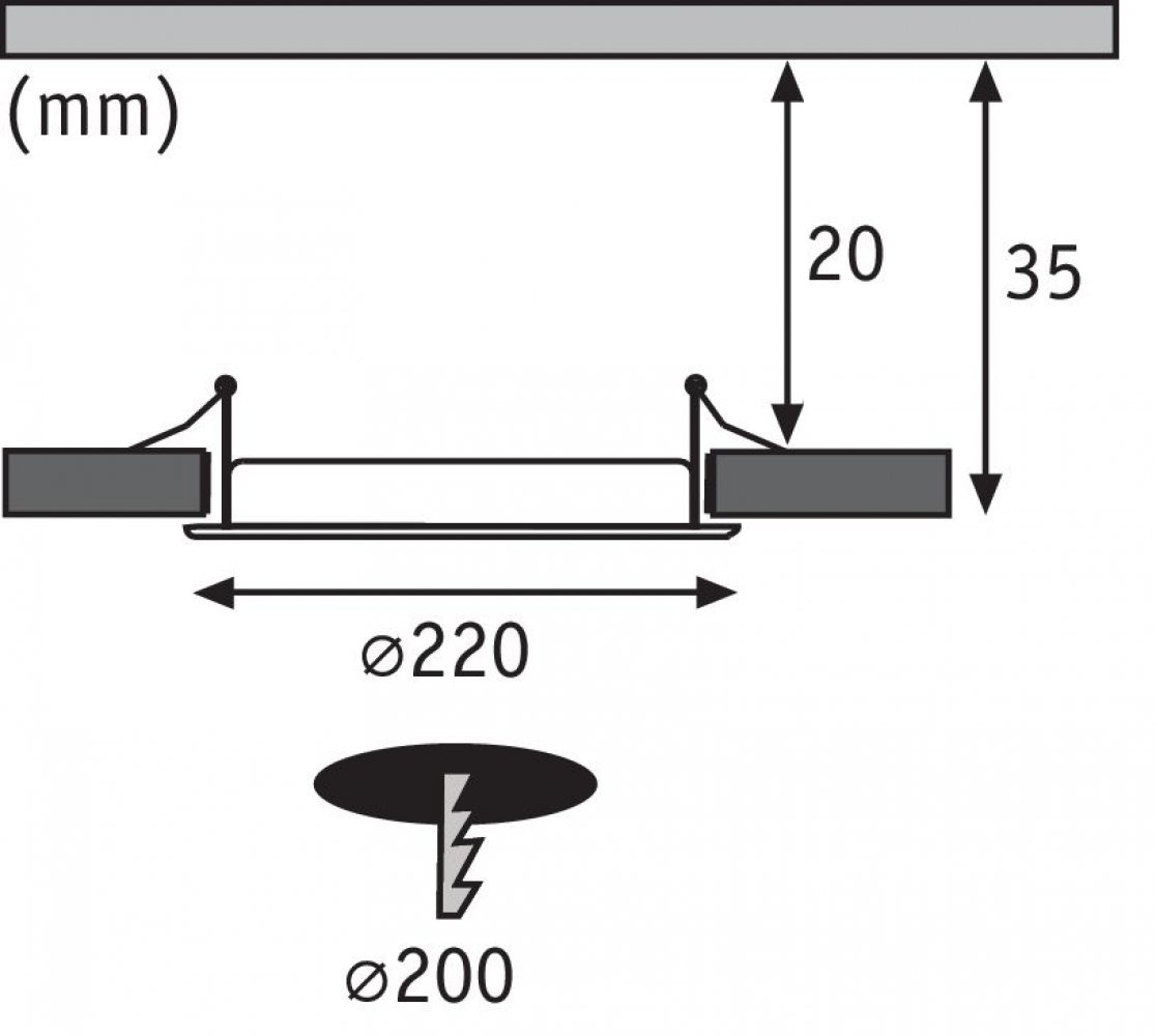 LED LICHT Universalweiß Einbauleuchte PAULMANN Panel