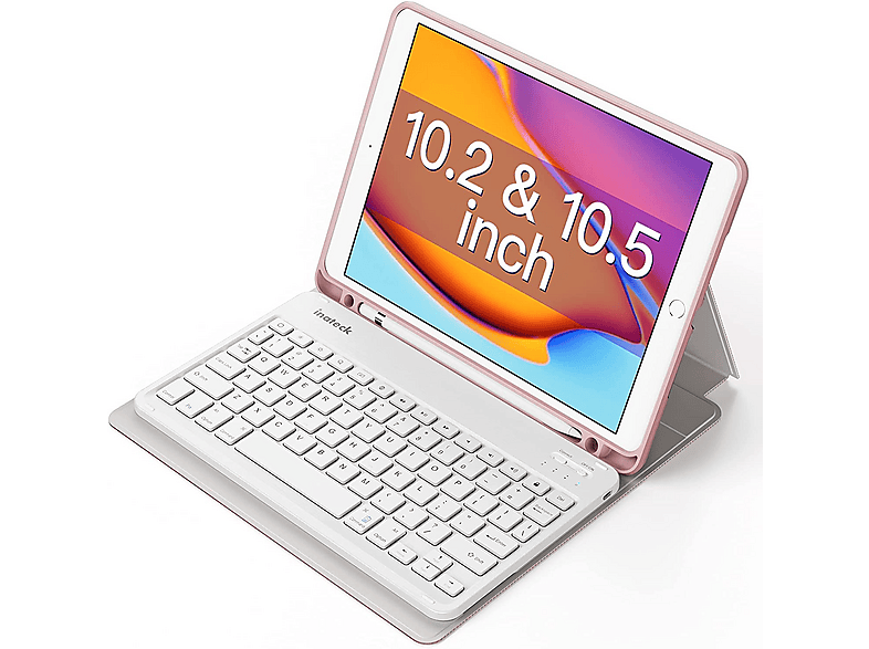 INATECK Tastatur Hülle für iPad 2021/2020/2019(9/8/7 Gen) 10.2 Zoll