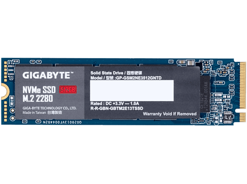 GIGABYTE GP-GSM2NE3512GNTD, SSD, intern GB, 512