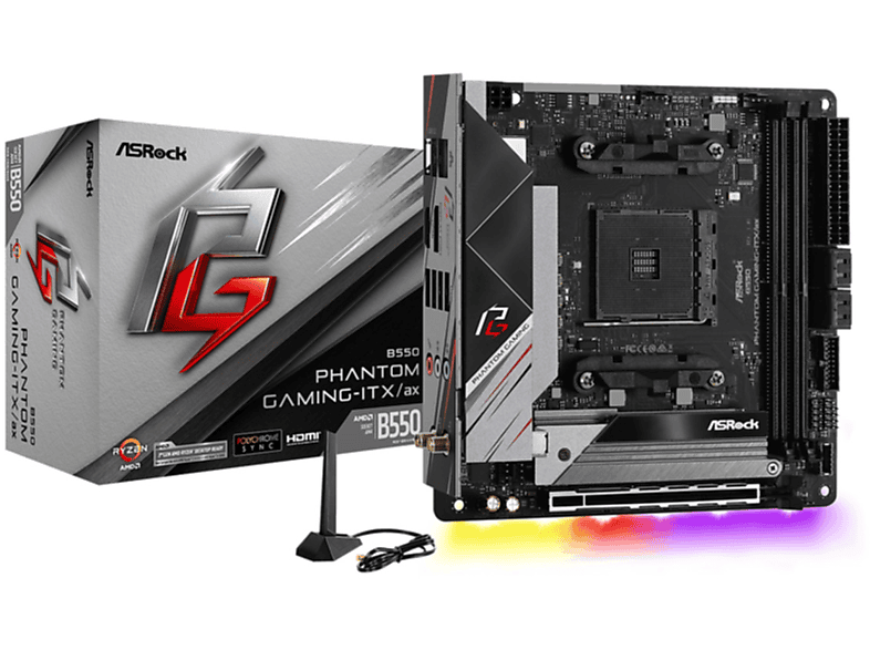 ASROCK B550 Phantom Gaming-ITX/a Mainboards schwarz;silber | SATURN