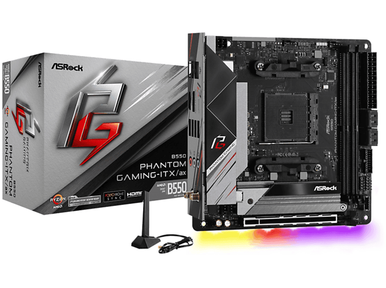 Placa Base Gaming  - B550 Phantom Gaming-ITX/AX ITX ASROCK