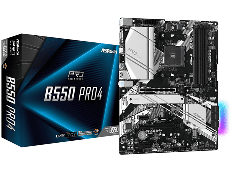 ASROCK B550 Pro4 Mainboard black