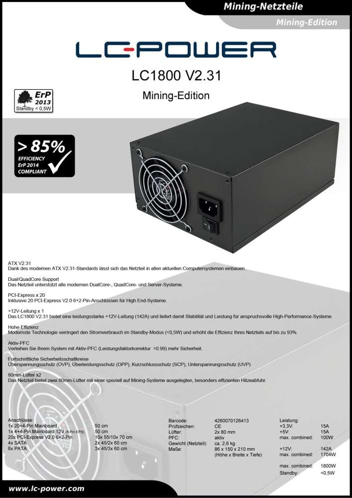 Un documento tecnico con testo e un alimentatore per computer nero.