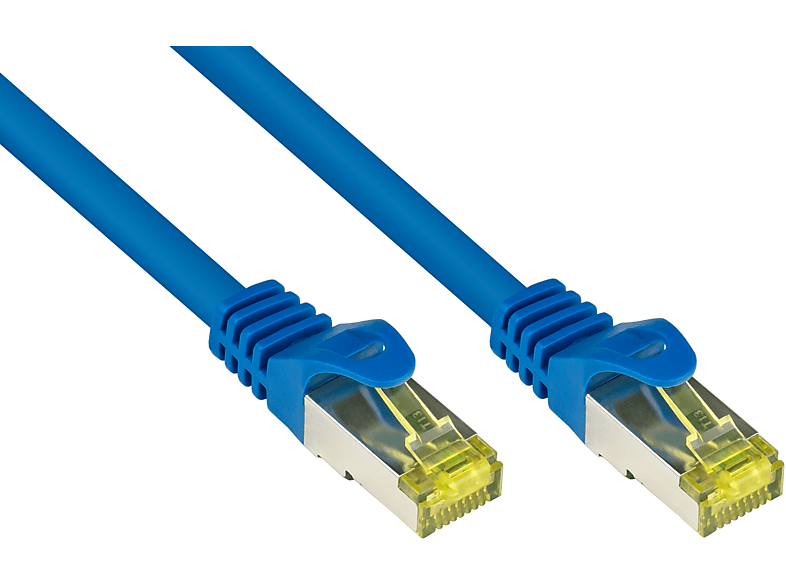 GOOD CONNECTIONS Patchkabel mit Rastnasenschutz (RNS®), S/FTP, halogenfrei, OFC, blau, Netzwerkkabel, 7,5 m