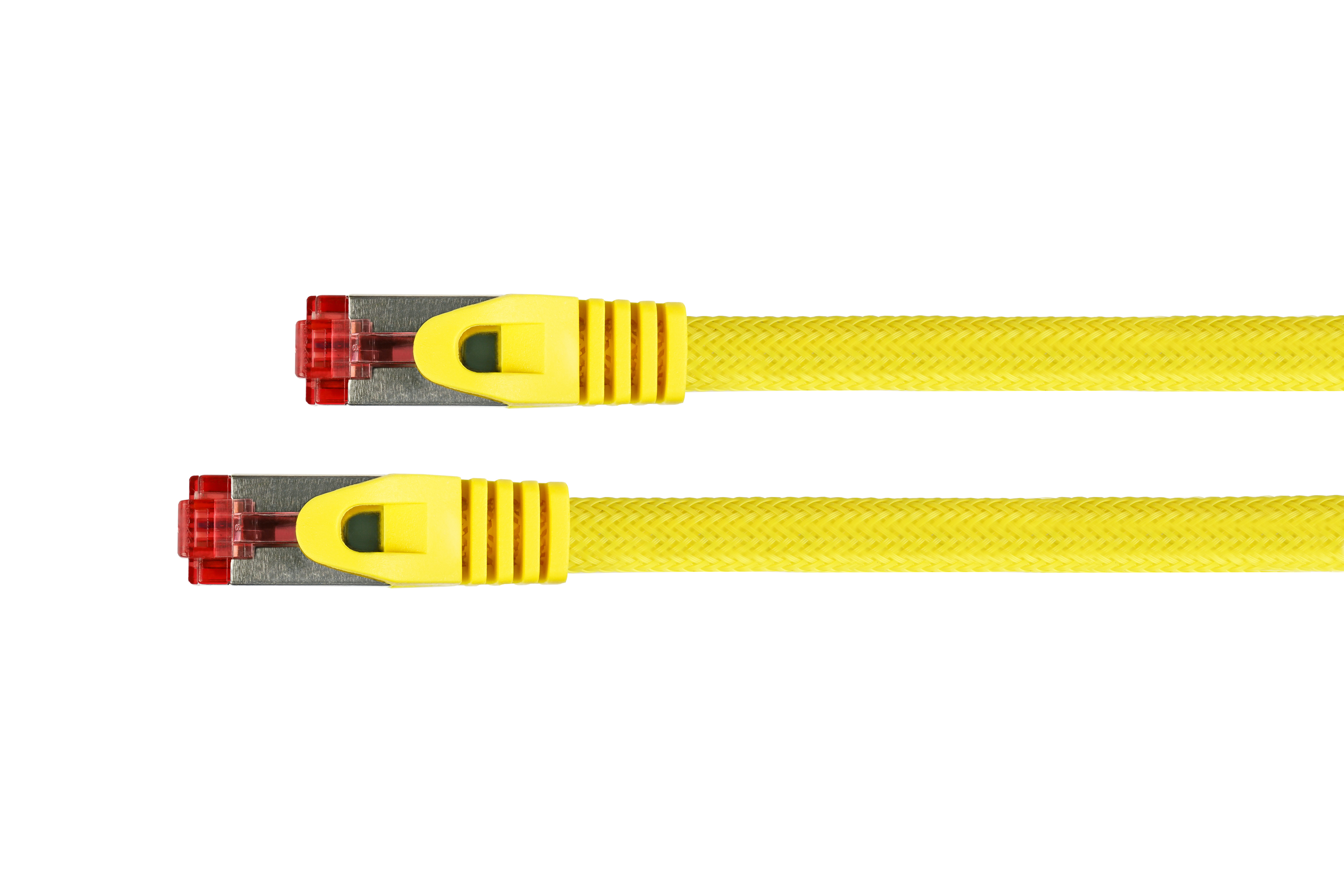 PYTHON Patchkabel gelb, mit PVC, Nylongeflecht, 250MHz, Rastnasenschutz Netzwerkkabel, und m S/FTP, 20 OFC