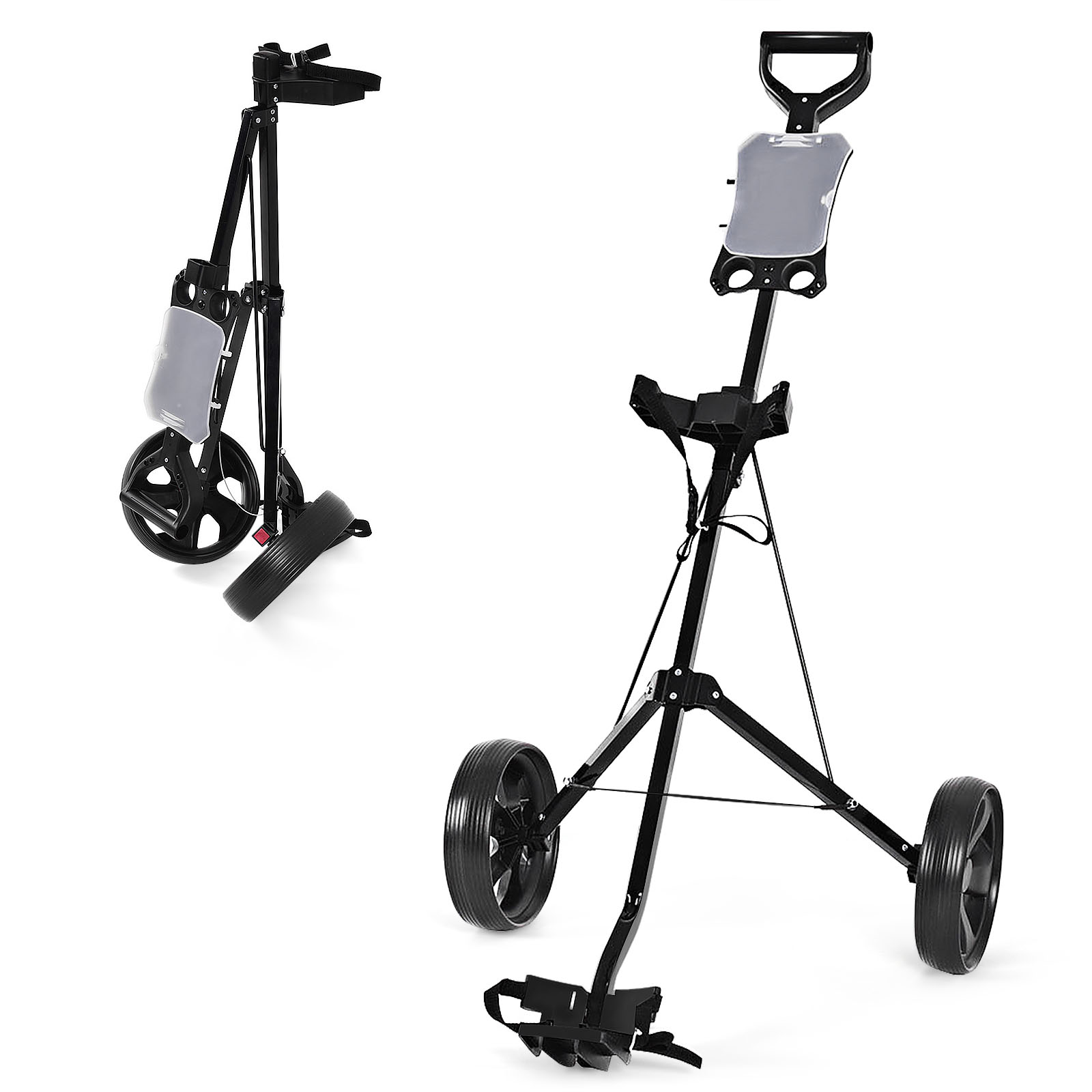 Golftrolley, COSTWAY Golfwagen schwarz