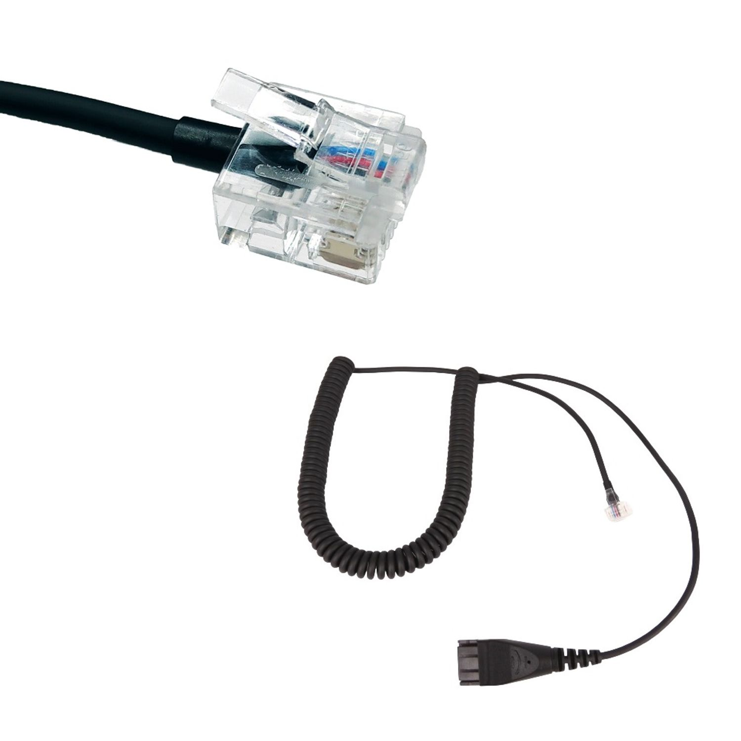 mit Telefon GEQUDIO Headset Unify für Zubehör Schwarz OpenScape kompatibel OpenStage, RJ-Kabel