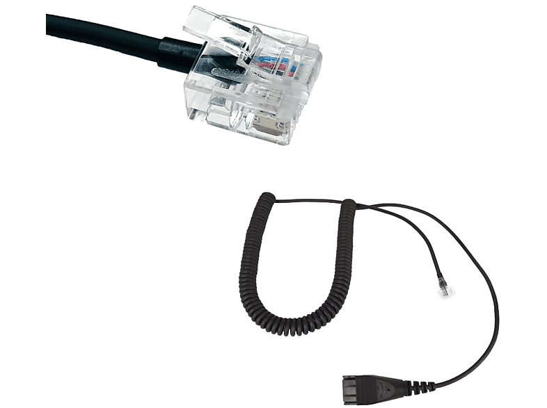 GEQUDIO RJ-Kabel kompatibel mit Unify OpenStage, OpenScape Telefon Zubehör für Headset Schwarz | Büroheadsets