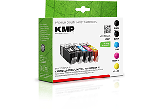 KMP ersetzt Canon PGI-550PGBK/ CLI-551XL Tintenpatrone Multipack 5-Farben (Schwarz, Schwarz, Cyan, Magenta, Gelb) (PGI550PGBK XL/ CLI551BK XL/ CLI551C XL/ CLI551M XL/ CLI551Y XL)