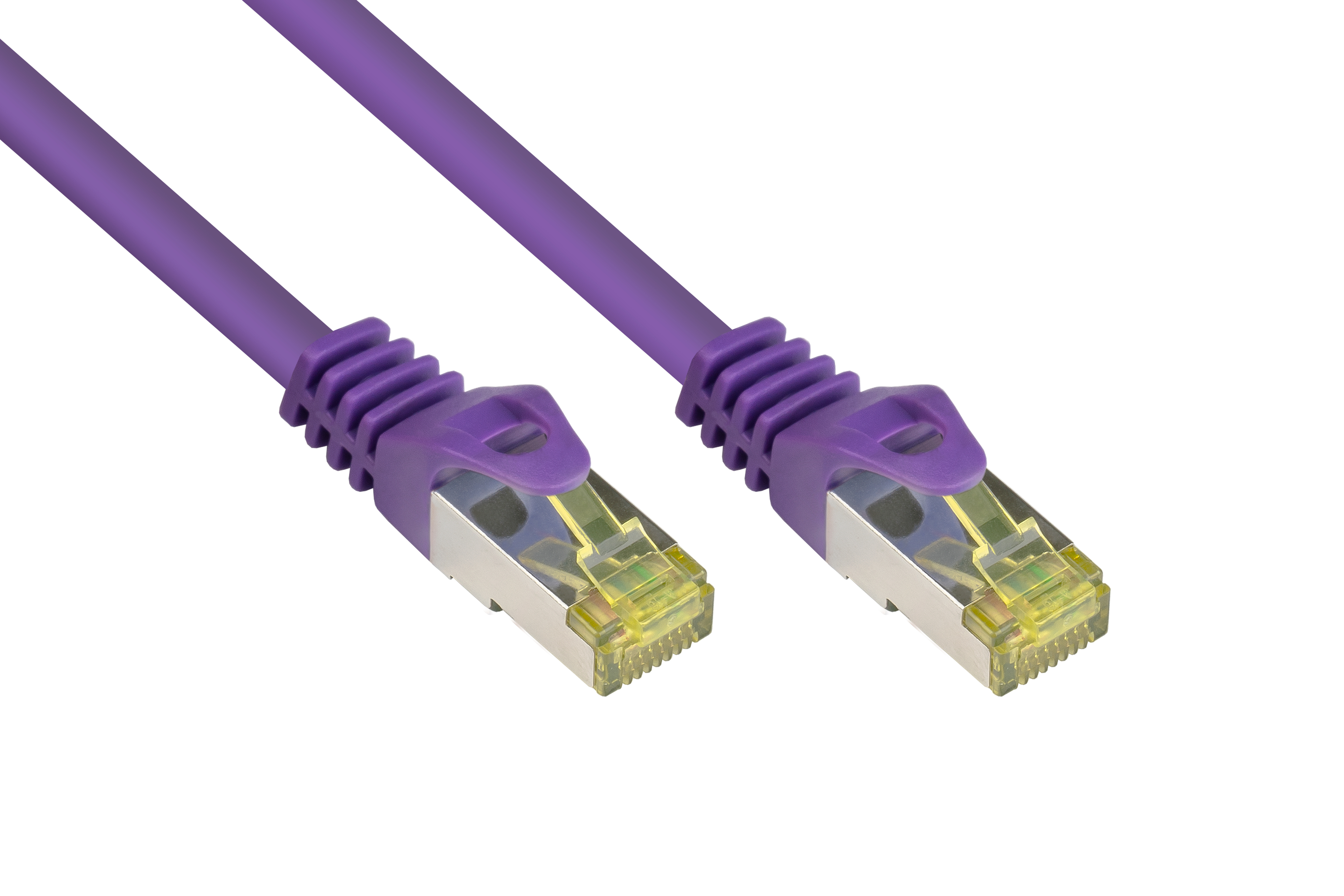 GOOD CONNECTIONS Patchkabel violett, halogenfrei, Netzwerkkabel, m 30 OFC, mit (RNS®), S/FTP, Rastnasenschutz