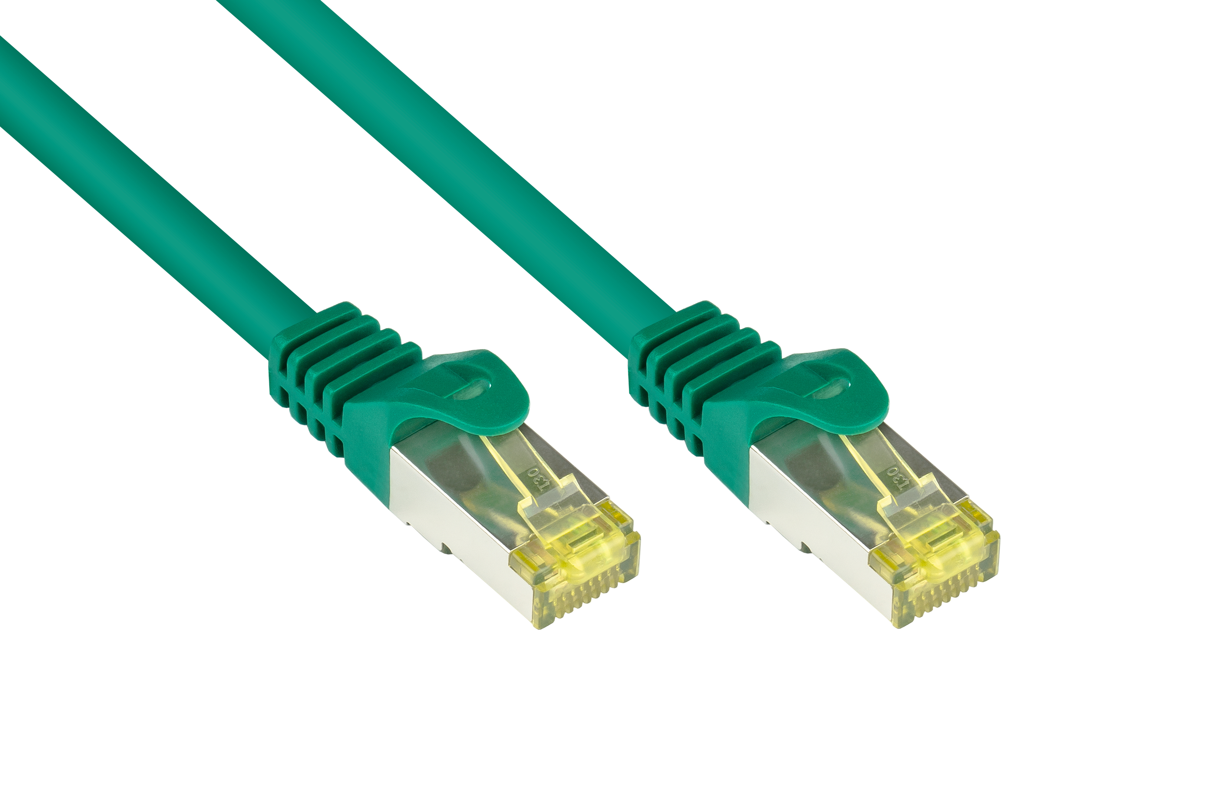 GOOD CONNECTIONS Patchkabel Rastnasenschutz OFC, (RNS®), mit Netzwerkkabel, 30 halogenfrei, m grün, S/FTP