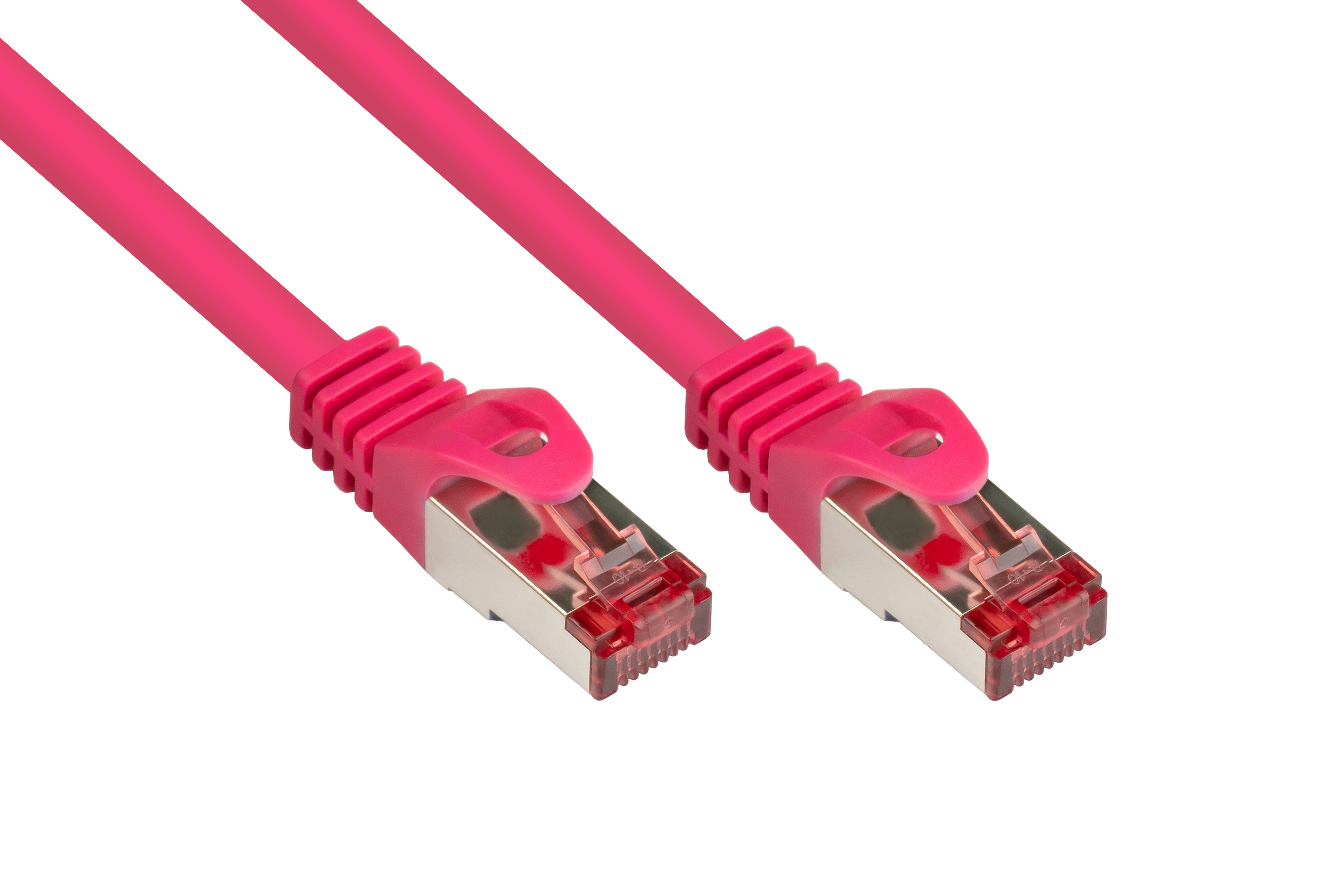 CONNECTIONS magenta, GOOD 250MHz, cm 15 PVC, S/FTP, Netzwerkkabel, PiMF,