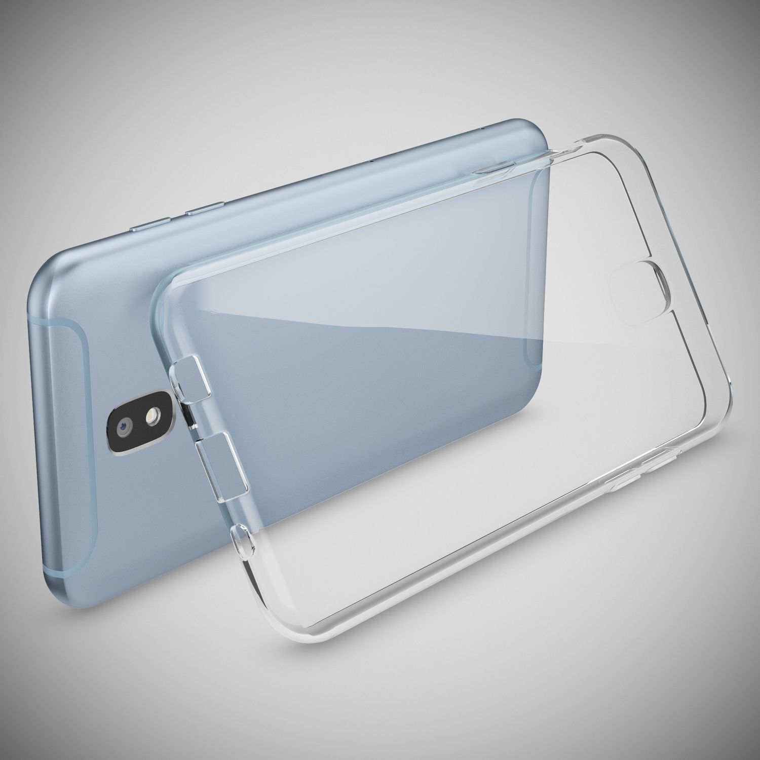 Backcover, Klar (2017), Transparente Silikon J7 Galaxy Hülle, Samsung, Transparent NALIA