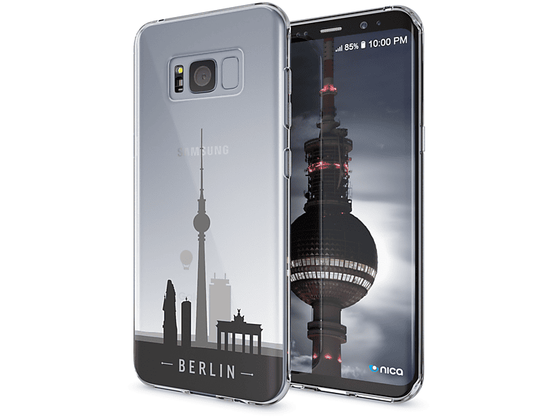 Motiv Samsung, Galaxy Mehrfarbig Backcover, Plus, Silikon Hülle, NALIA S8